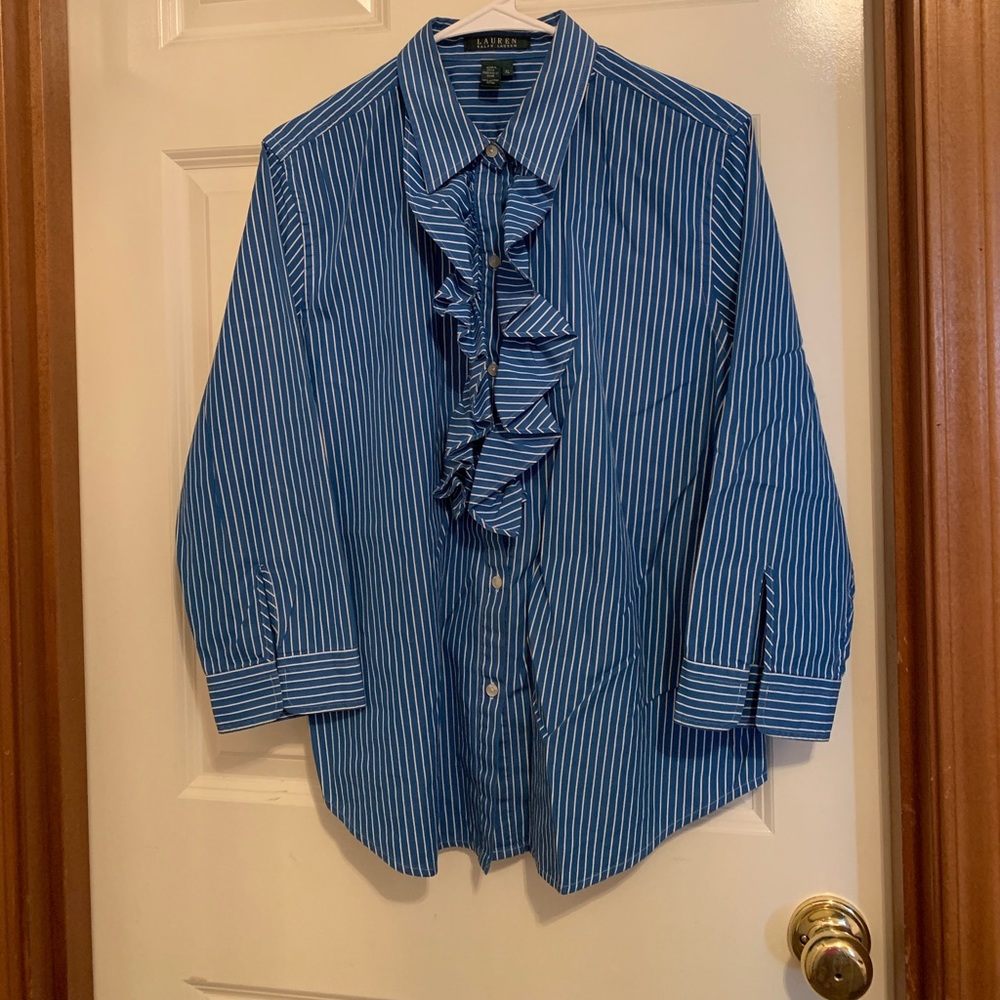 Women’s Lauren Ralph Lauren striped button blouse